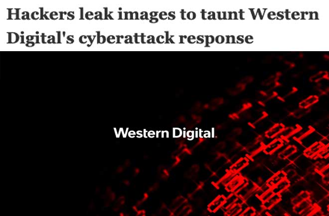  Hackers leak images to taunt Western Digital's cyberattack response 