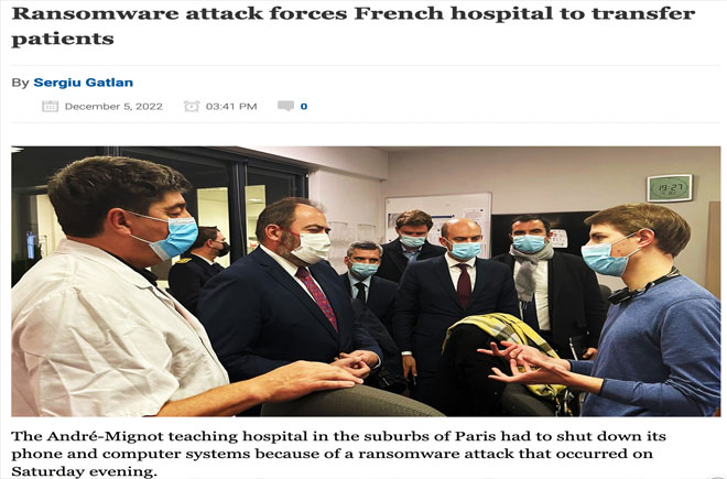 Ransomware attack forces French hospital to transfer patients