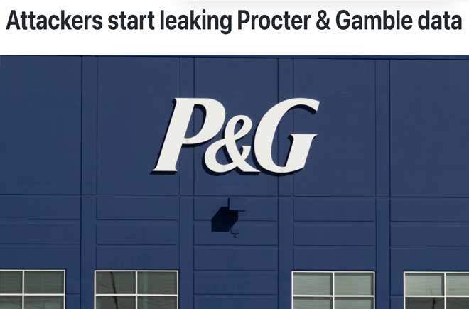  Attackers start leaking Procter & Gamble data 