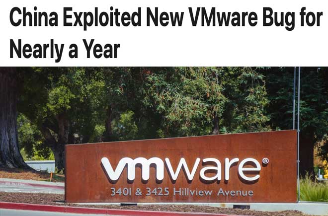  China Exploited New VMware Bug for Nearly a Year 
