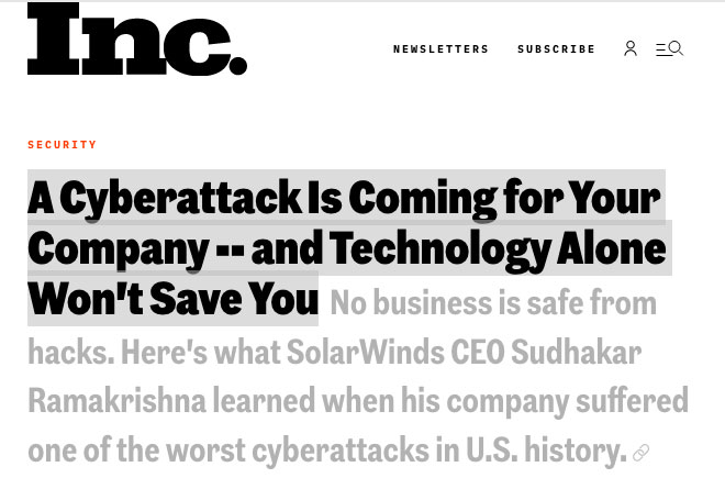 A Cyberattack Is Coming for Your Company -- and Technology Alone Won't Save You
