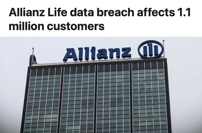  Allianz Life data breach affects 1.1 million customers 