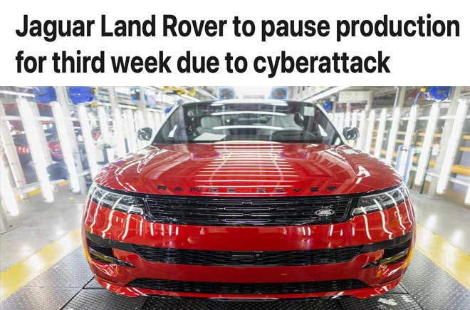  Jaguar Land Rover Cyberattack Fallout Spreads to Suppliers 