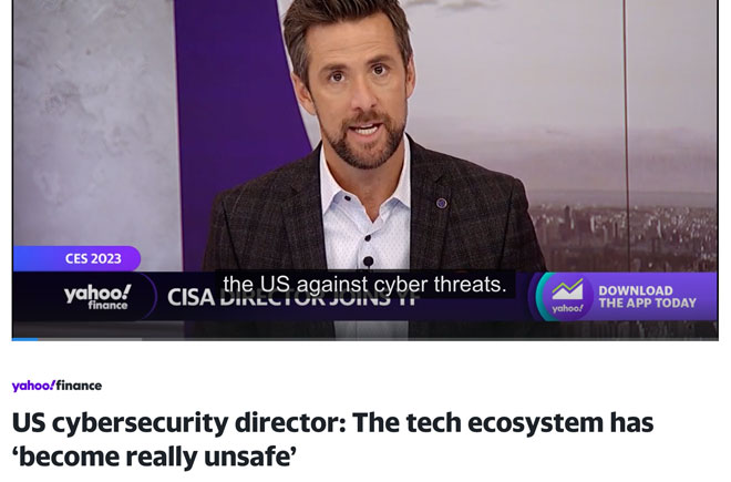 US cybersecurity director: The tech ecosystem has ‘become really unsafe’